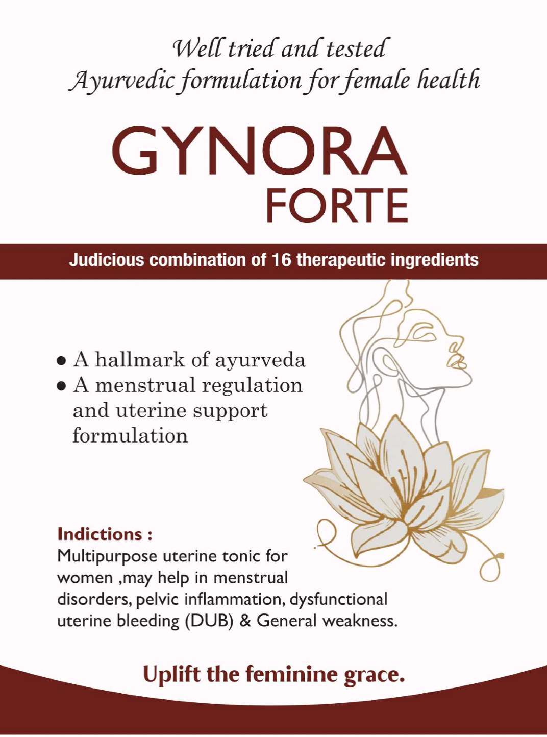 Gynora Forte - Women's Uterine & Hormonal Support Formula - Herbal Supplement