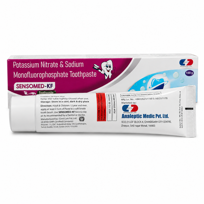 SENSOMED-KF Toothpaste | Daily Care for Sensitive Teeth | Dual Action Formula with Potassium Nitrate + Sodium Monofluorophosphate | Enamel Protection & Fresh Breath