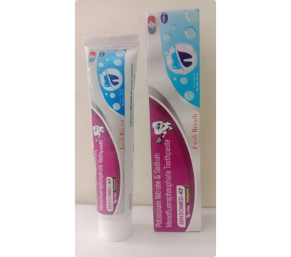 SENSOMED-KF Toothpaste | Daily Care for Sensitive Teeth | Dual Action Formula with Potassium Nitrate + Sodium Monofluorophosphate | Enamel Protection & Fresh Breath