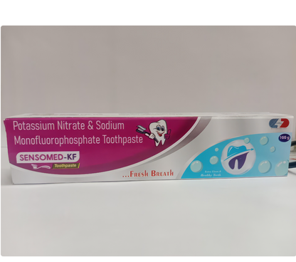 SENSOMED-KF Toothpaste | Daily Care for Sensitive Teeth | Dual Action Formula with Potassium Nitrate + Sodium Monofluorophosphate | Enamel Protection & Fresh Breath